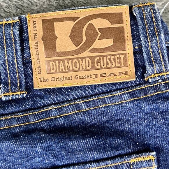 Men’s Straight-Leg Diamond Gusset Dark Blue 37x31 – Excellent Condition - Picture 6 of 11